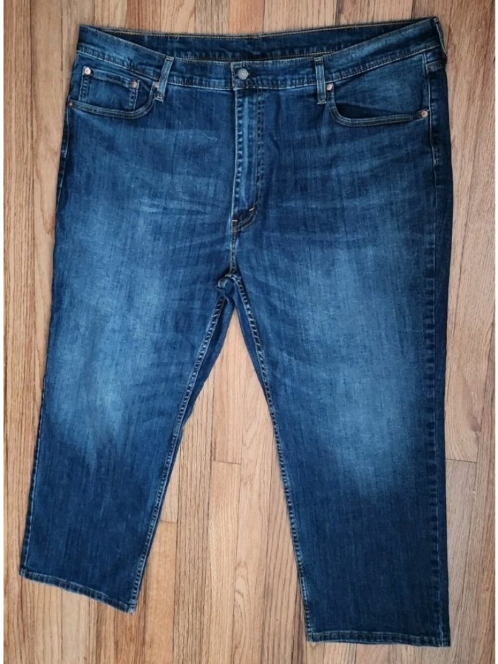 Levi's 559 Jeans 48x29 Relaxed Straight Medium Wash Denim Jeans Flex Stretch